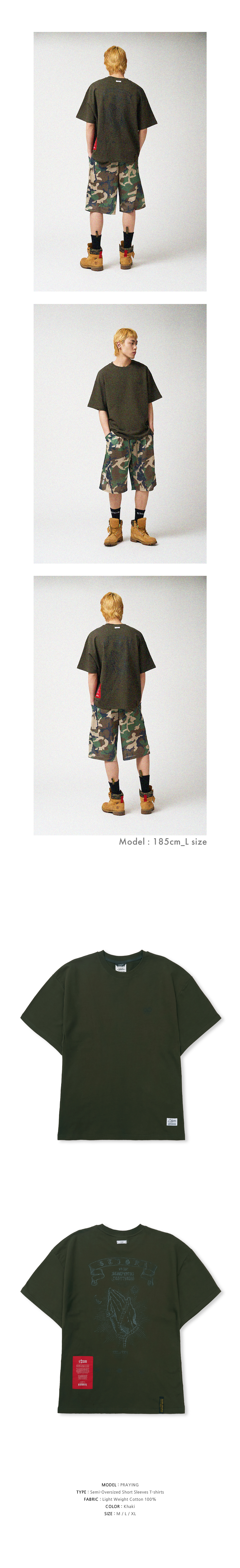 [ STIGMA ]★25SS★Praying Semi-oversized T-shirts M014PC-162-1